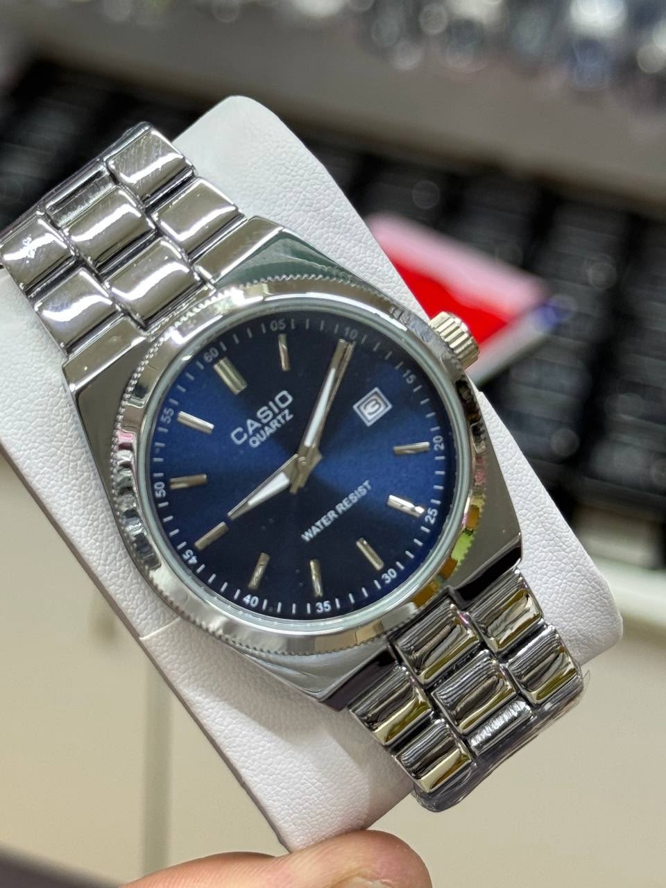 Casio Collection с синим циферблатом